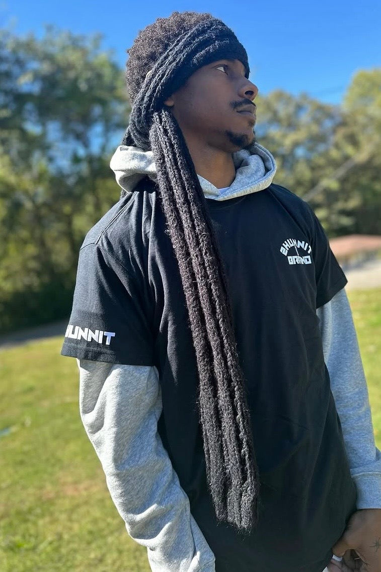 Crew Neck-Black/White