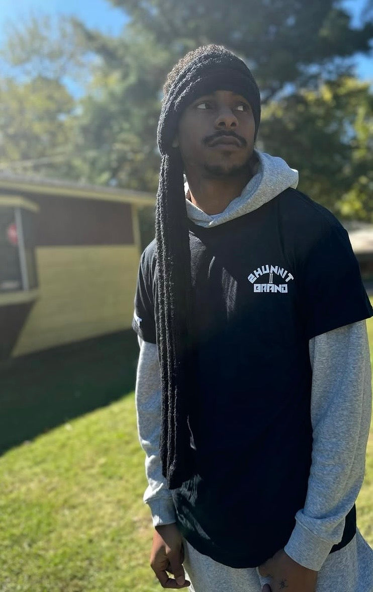 Crew Neck-Black/White