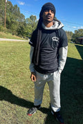 Crew Neck-Black/White